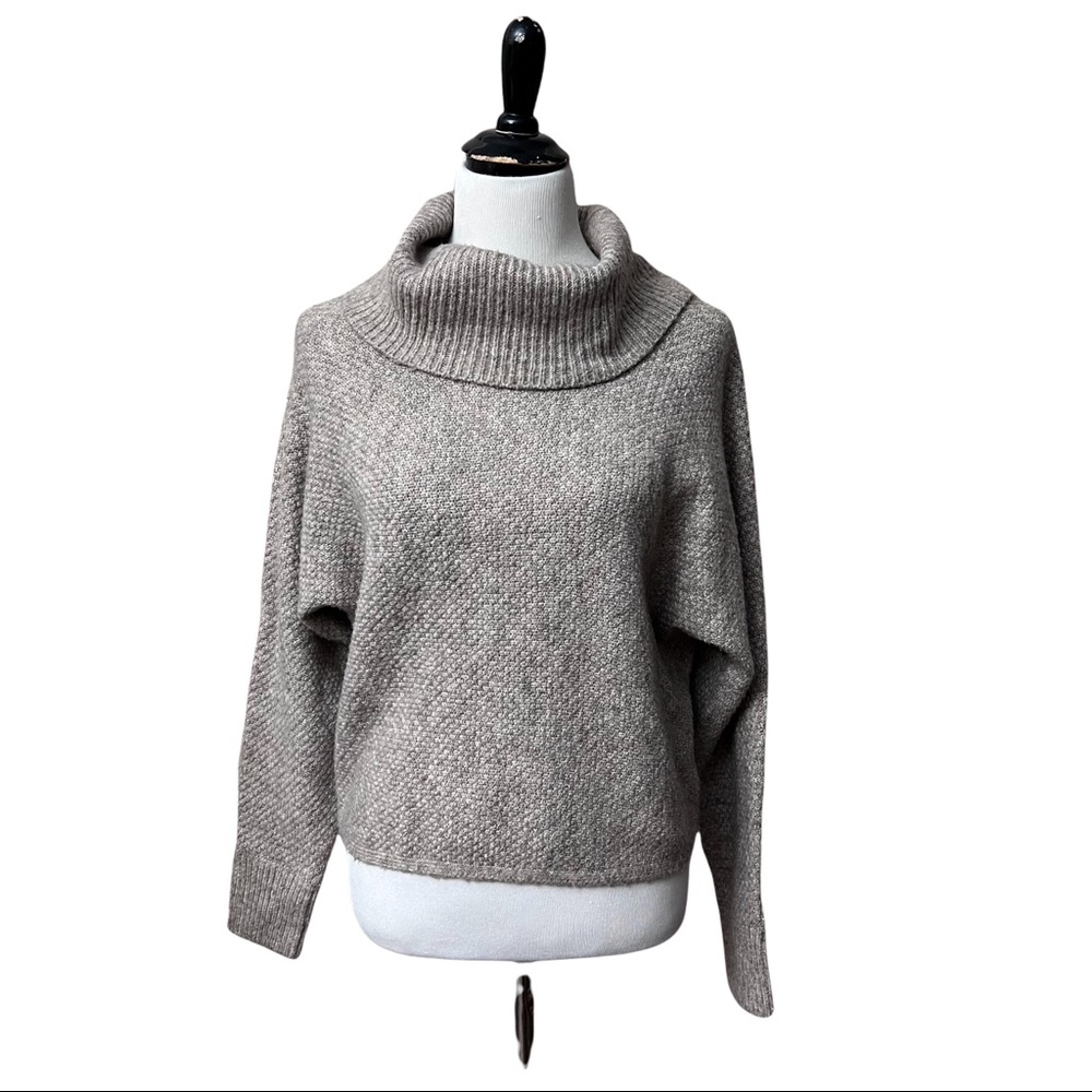 Hippie Rose Oatmeal Sweater Oversized Turtleneck New Small